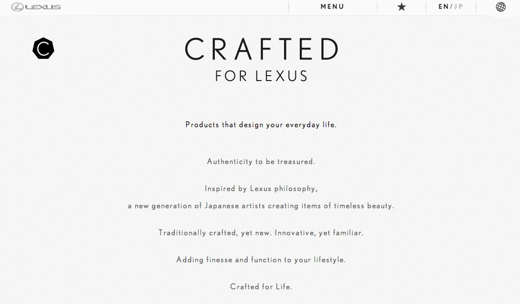 CRAFTED FOR LEXUS
